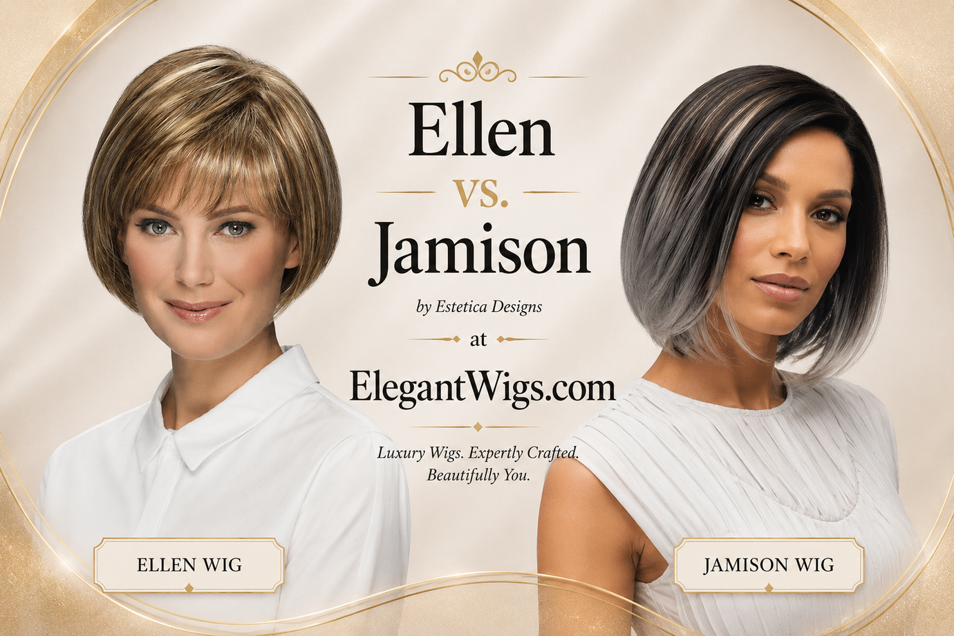 Ellen vs. Jamison by Estetica: Which Short Bob Wig Looks More Natural?