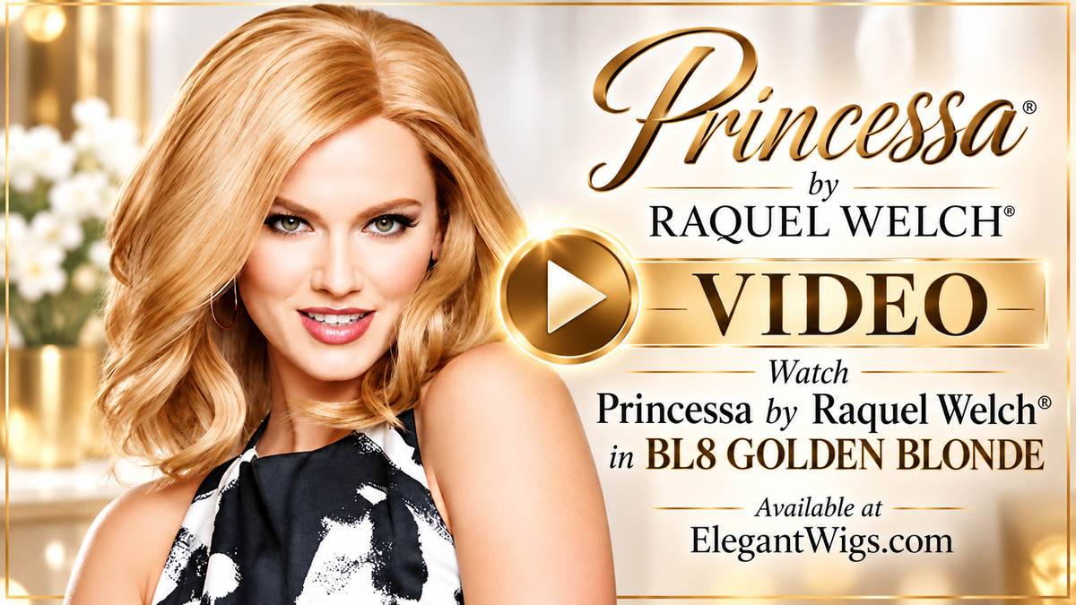 Princessa by Raquel Welch Video: Golden Blonde (BL8) Remy Human Hair Wig