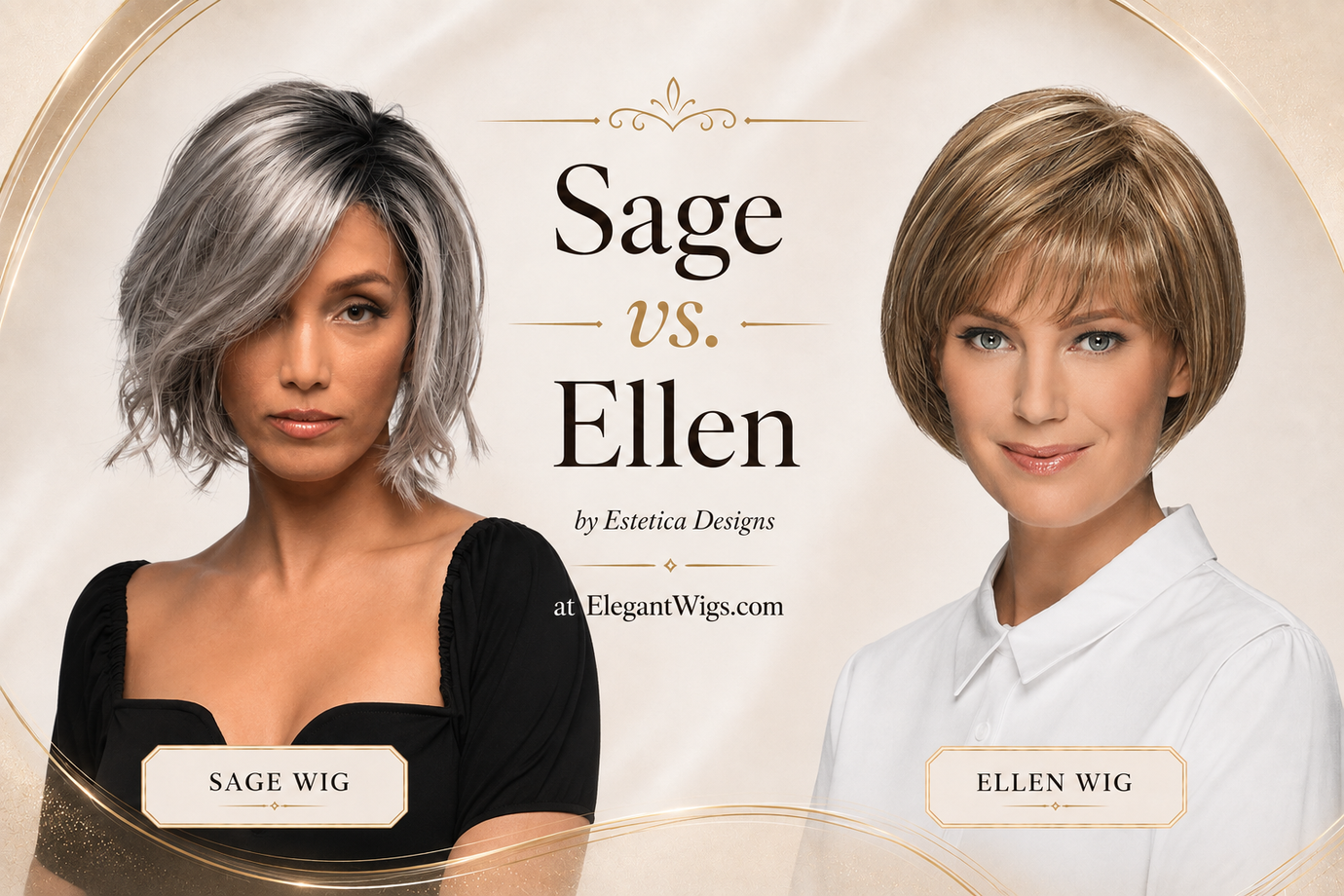 Sage vs. Ellen by Estetica: Wavy Bob or Classic Bob with Bangs?
