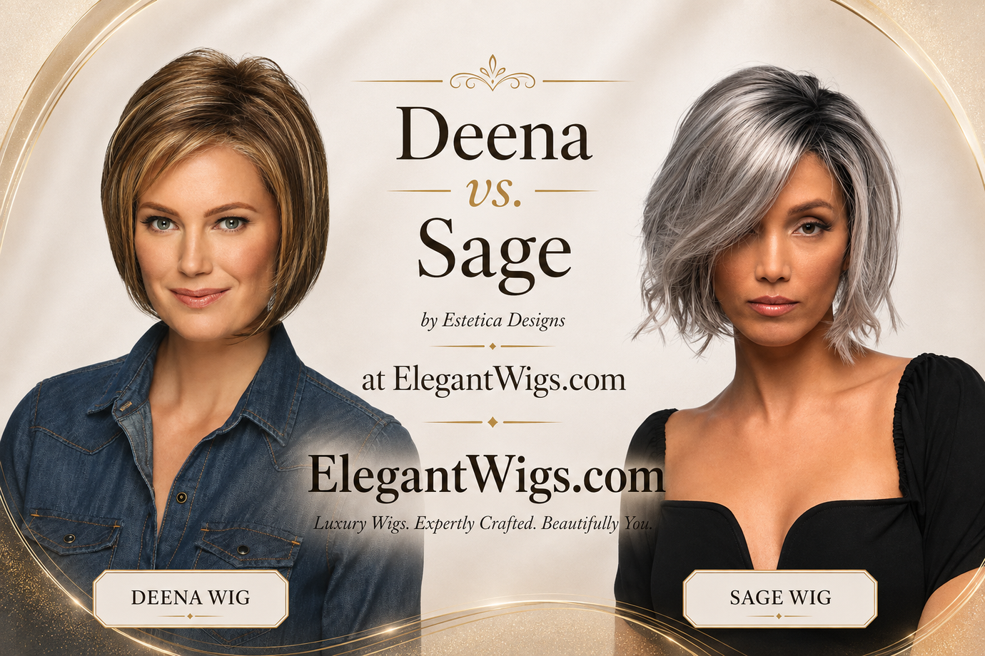 Deena vs. Sage by Estetica: Short Sophisticated Bob or Soft Wavy Bob?